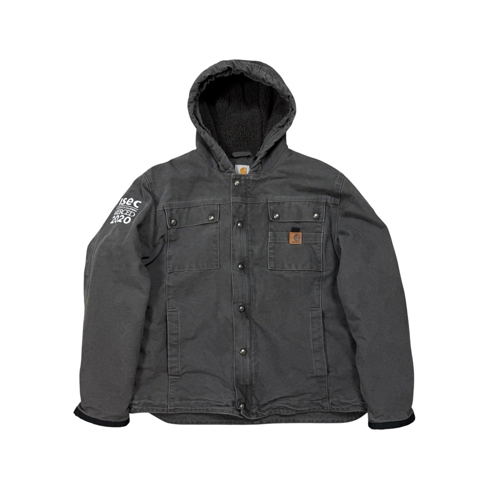 Carhartt Sherpa-Lined Bartlett Hooded Jacket "Gravel Grey" 102285-039 Men's‎ XL